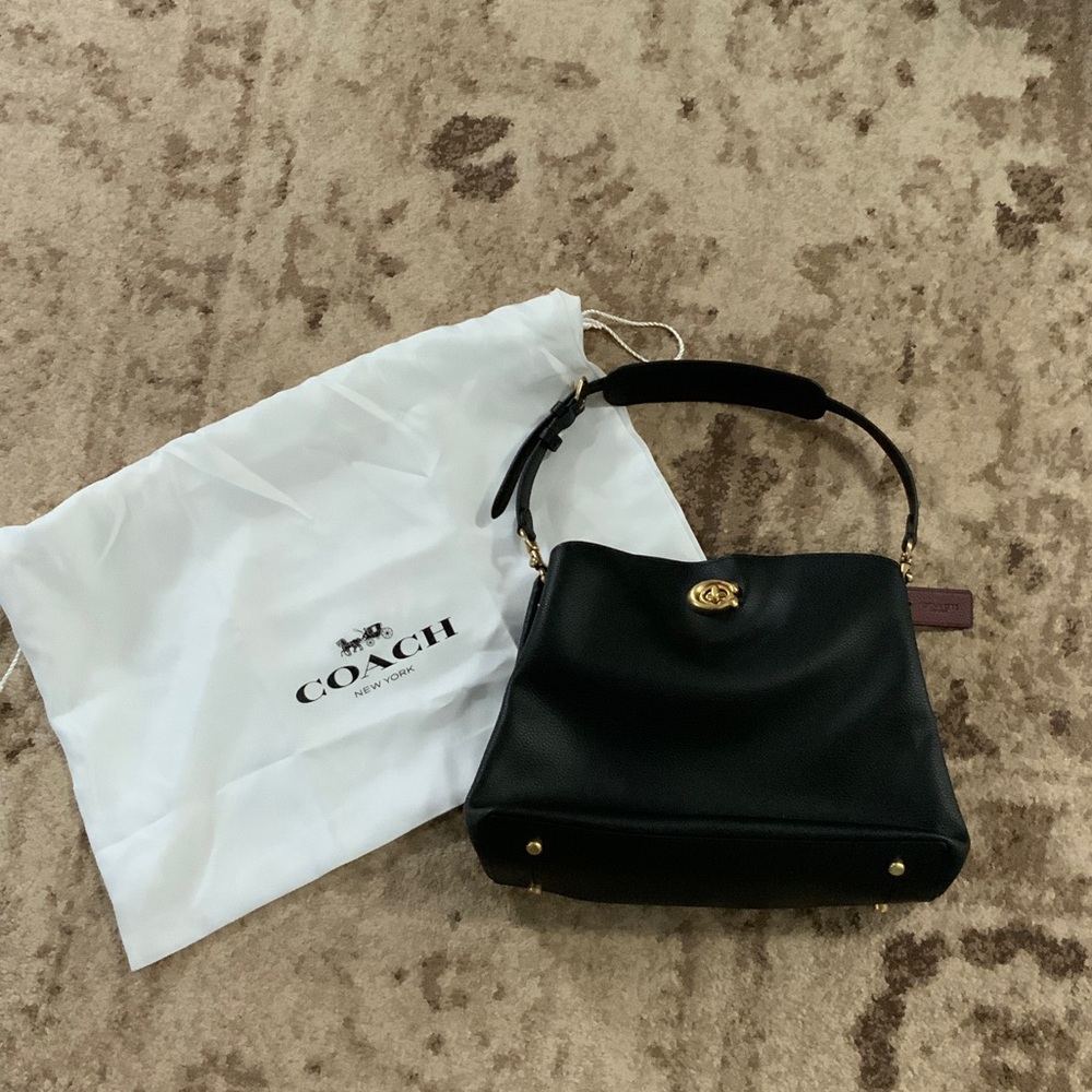 Coach Black Leather Shoulder Bag
